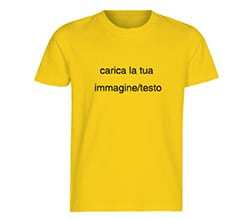 T-shirt bambini gialla in cotone