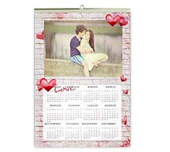 Love on Wall Calendari A3 Pagina Singola
