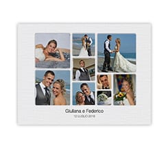 Collage su tela senza telaio White collage