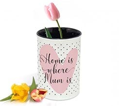 Portafiori in ceramica Home is mom