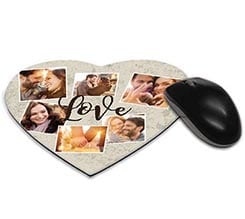 Tappetino mouse cuore Crazy collage