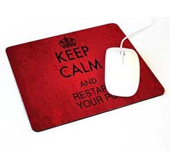 Tappetino Mouse Rettangolare Keep Calm Rosso