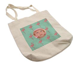 Shopper in Juta Fenicotteri rosa 34x36,5