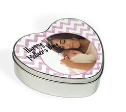 Scatola di Latta Cuore Zig zag mum