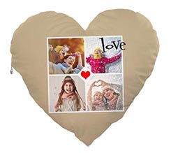 Cuscino Artigianale cuore Love 4 Riquadri