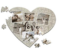 Puzzle cuore A4 Crazy collage