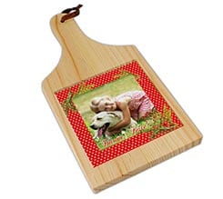 Tagliere in legno Bacche natalizie