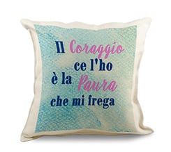 Cuscino in Juta Coraggio e paura