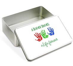 Scatola di latta rettangolare Impronte