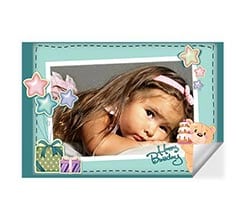 Crea adesivo rettangolare Happy birthday