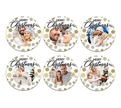 Calamite Rotonde Pois dorati Pack da 6