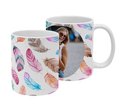 Tazza panoramica Piume colorate