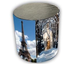 Pouf Cilindro 4  Riquadri