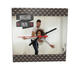 Orologio Quadrato in Vetro Miglior papà