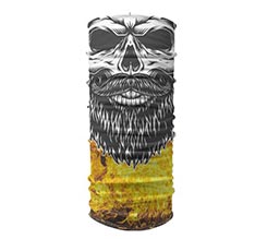 Scaldacollo multiuso in poliestere teschio