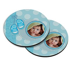 Sottobicchiere in masonite tondo Blu baby