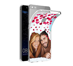 Cover trasparente Huawei P9 Lite Glitter hearts