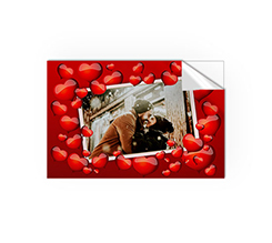 Adesivi rettangolari Crazy hearts