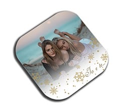 Sottobicchiere masonite quadrato White Christmas