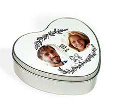 Scatola di Latta Cuore Just sposi