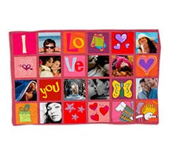 Coperta 150x100 Riquadri Love