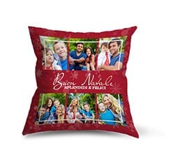 Cuscino in Tessuto Scamosciato Red Christmas