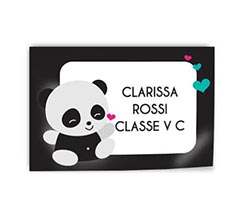 Adesivo rettangolare Panda