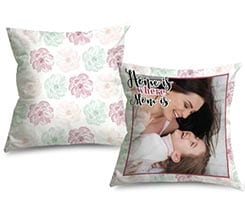 Cuscino in Tessuto Scamosciato Texture bloom mum