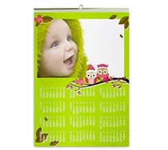 Calendario A3 pagina singola Gufi