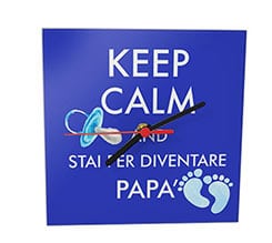 Orologio Quadrato in Vetro Keep calm dad