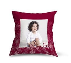 Cuscino in Tessuto Scamosciato Buone feste