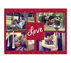 Tovaglietta in tessuto Love for collage