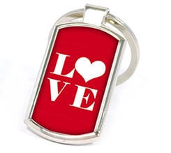 Portachiavi in Metallo Rettangolare Big Love