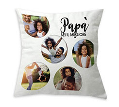 Cuscino classico in microfibra Papà sei il migliore