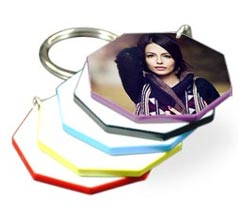 Portachiavi Ottagonale Colorato Personalizzato