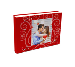 Album Fotografici personalizzati 20x15 con grafica Nastrino rosso