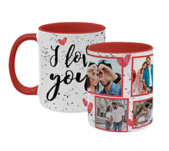 Tazza panoramica I love you collage