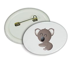 Spilla ovale piccola personalizzata Koala