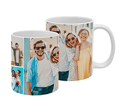 Tazza collage personalizzata 5 riquadri