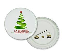 Spilla rotonda Alberello natalizio