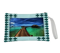 Pochette con foto Rombi verdi