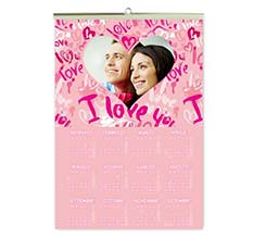 Calendario A4 pagina singola Pink love