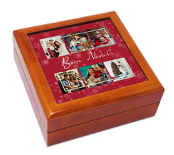 Portagioie in legno Red Christmas