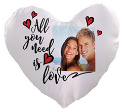 Cuscino cuore in Raso Need love