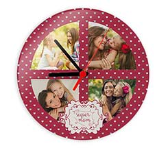 Orologio tondo in vetro Super mom