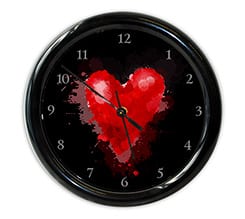 Orologio da muro rotondo Black love