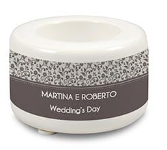 Portacandela in ceramica Pattern chic