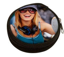 Portamonete in tessuto rotondo