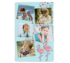 Coperta 100x150 Fenicotteri con fiori