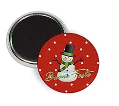 Magnete da frigo Pupazzo di neve rosso